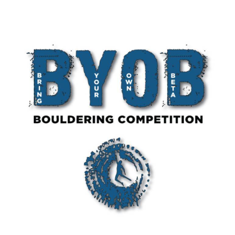 bring your own beta bouldering competition with round event climber graphic